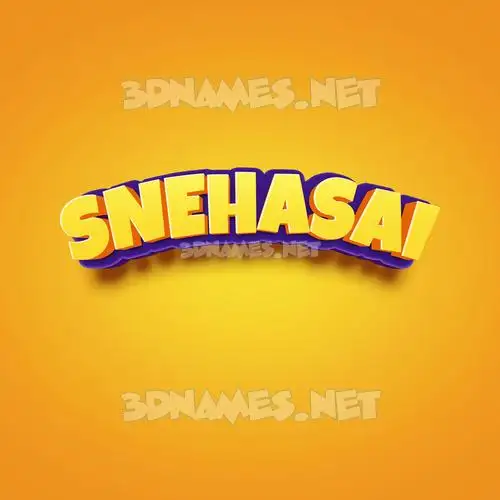 snehasai in Orange Toon style - 3D name wallpaper