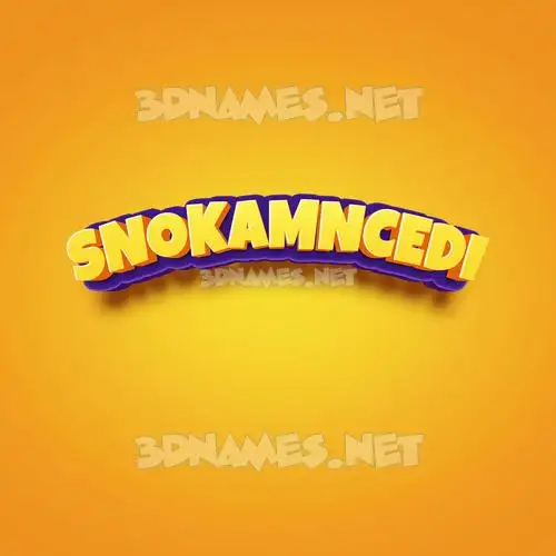 snokamncedi in Orange Toon style - 3D name wallpaper snokamncedi in Orange Toon style - 3D name wallpaper