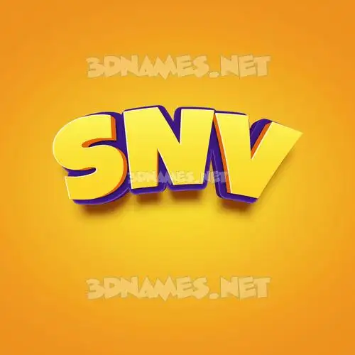 snv in Orange Toon style - 3D name wallpaper snv in Orange Toon style - 3D name wallpaper