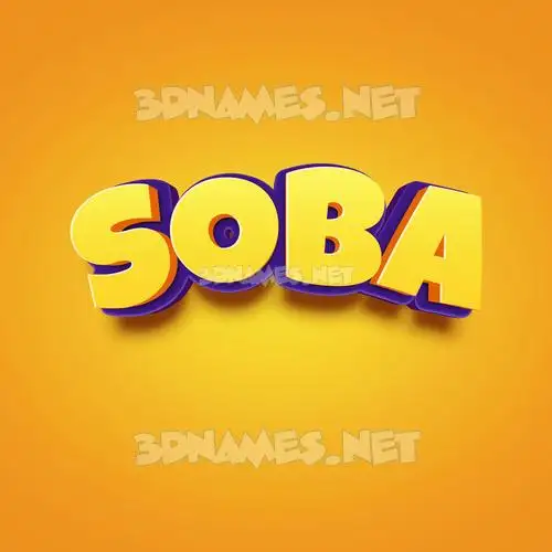 soba in Orange Toon style - 3D name wallpaper soba in Orange Toon style - 3D name wallpaper