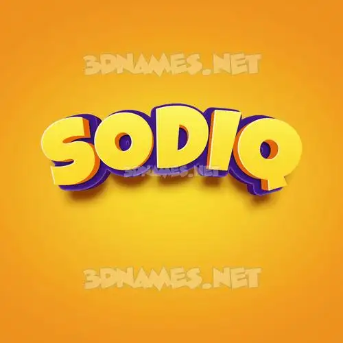 sodiq in Orange Toon style - 3D name wallpaper