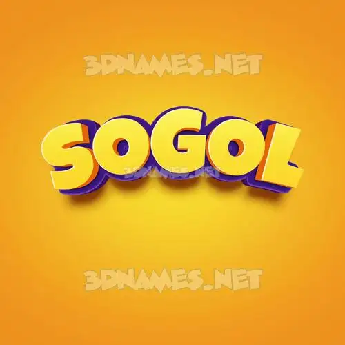 sogol in Orange Toon style - 3D name wallpaper