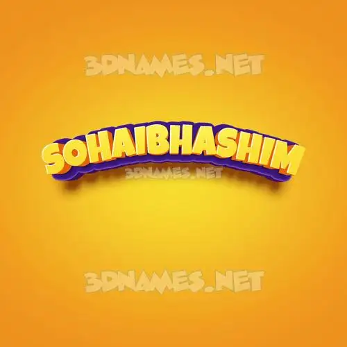 sohaibhashim in Orange Toon style - 3D name wallpaper sohaibhashim in Orange Toon style - 3D name wallpaper