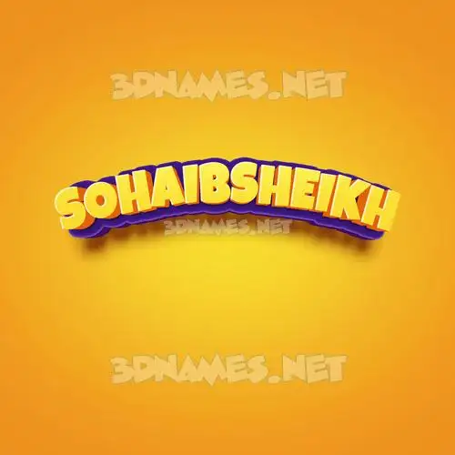 sohaibsheikh in Orange Toon style - 3D name wallpaper sohaibsheikh in Orange Toon style - 3D name wallpaper