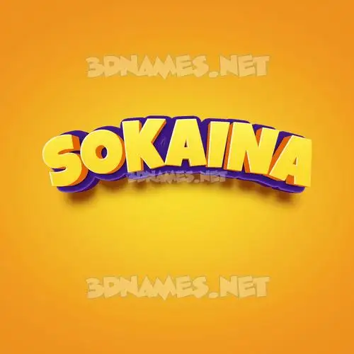 sokaina in Orange Toon style - 3D name wallpaper sokaina in Orange Toon style - 3D name wallpaper