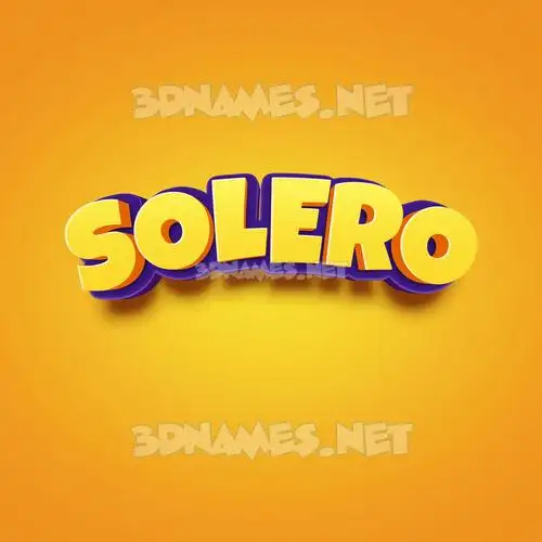 solero in Orange Toon style - 3D name wallpaper solero in Orange Toon style - 3D name wallpaper