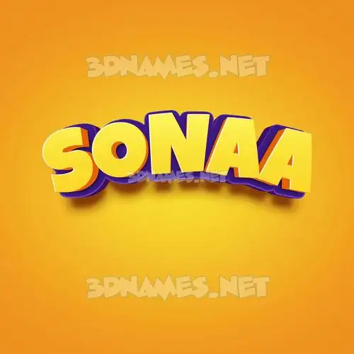 sonaa in Orange Toon style - 3D name wallpaper