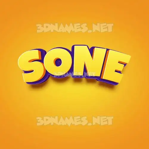 sone in Orange Toon style - 3D name wallpaper sone in Orange Toon style - 3D name wallpaper