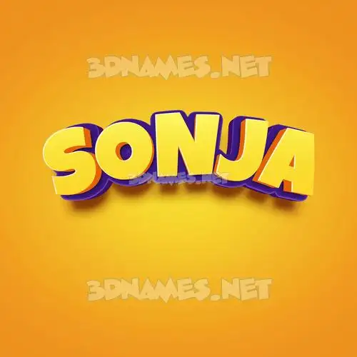 sonja in Orange Toon style - 3D name wallpaper sonja in Orange Toon style - 3D name wallpaper