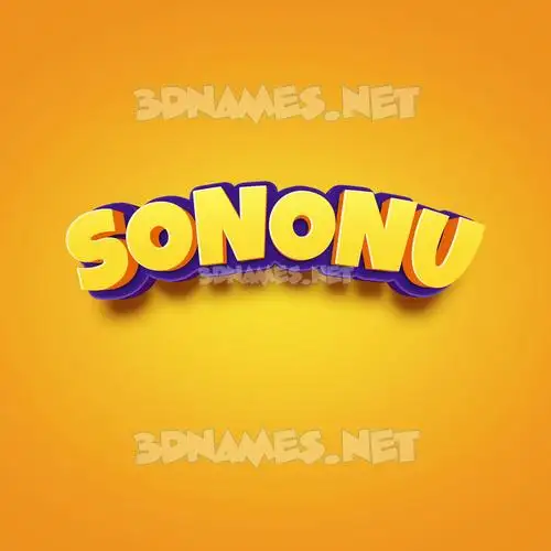 sononu in Orange Toon style - 3D name wallpaper sononu in Orange Toon style - 3D name wallpaper