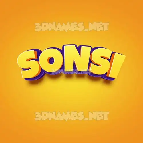 sonsi in Orange Toon style - 3D name wallpaper sonsi in Orange Toon style - 3D name wallpaper