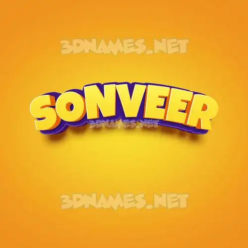 sonveer in Orange Toon style - 3D name wallpaper sonveer in Orange Toon style - 3D name wallpaper