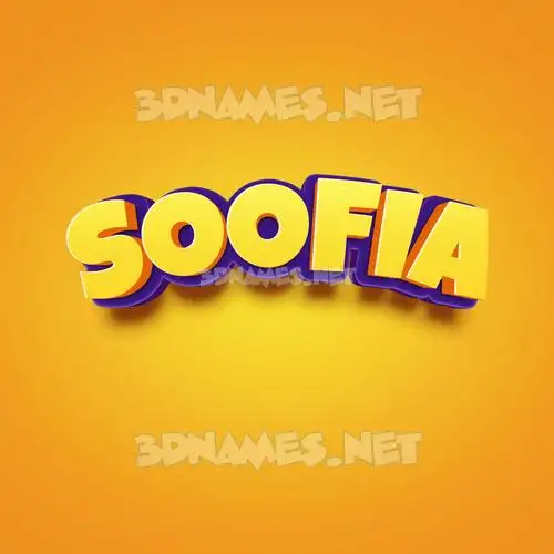 soofia in Orange Toon style - 3D name wallpaper soofia in Orange Toon style - 3D name wallpaper