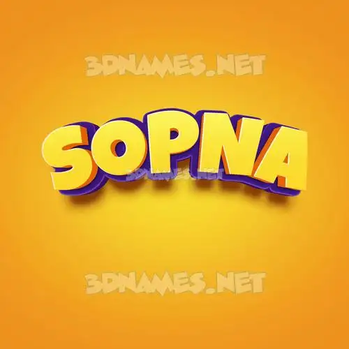 sopna in Orange Toon style - 3D name wallpaper