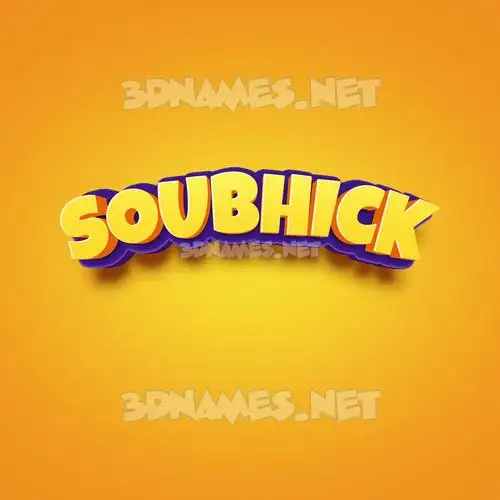 soubhick in Orange Toon style - 3D name wallpaper soubhick in Orange Toon style - 3D name wallpaper