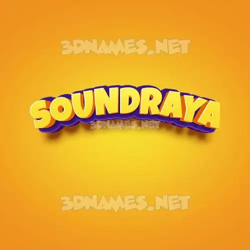 soundraya in Orange Toon style - 3D name wallpaper soundraya in Orange Toon style - 3D name wallpaper
