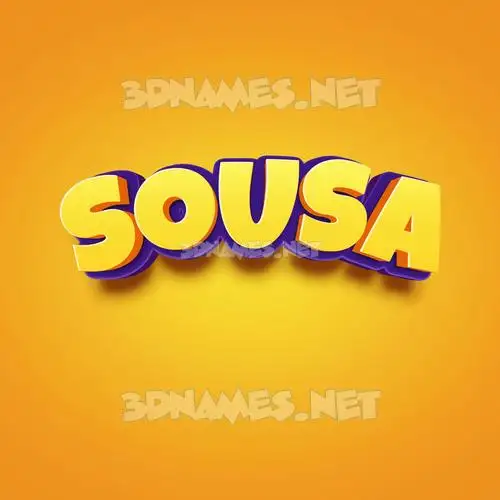 sousa in Orange Toon style - 3D name wallpaper sousa in Orange Toon style - 3D name wallpaper