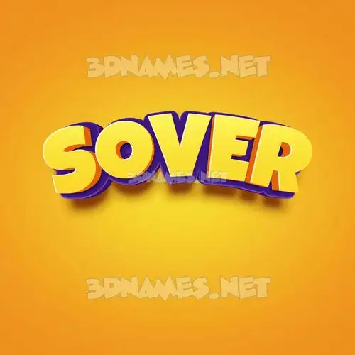 sover in Orange Toon style - 3D name wallpaper sover in Orange Toon style - 3D name wallpaper