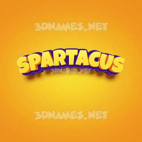 spartacus in Orange Toon style - 3D name wallpaper spartacus in Orange Toon style - 3D name wallpaper