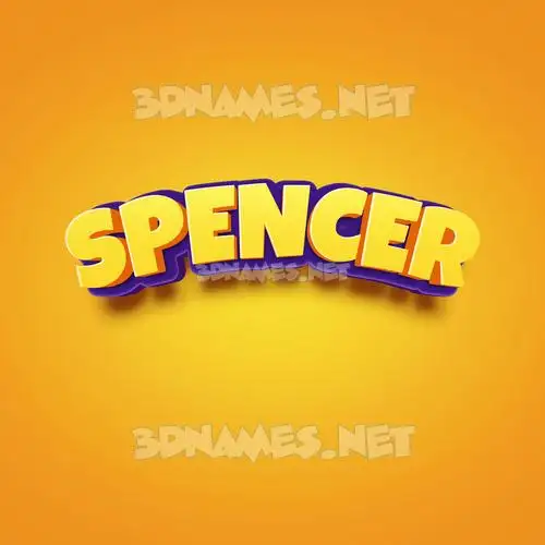 spencer in Orange Toon style - 3D name wallpaper