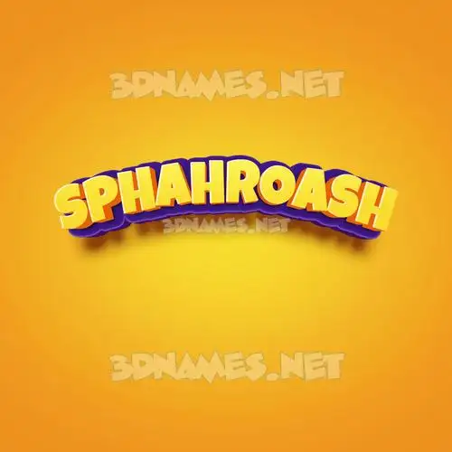 sphahroash in Orange Toon style - 3D name wallpaper sphahroash in Orange Toon style - 3D name wallpaper