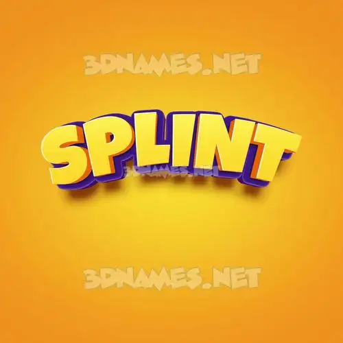 splint in Orange Toon style - 3D name wallpaper splint in Orange Toon style - 3D name wallpaper