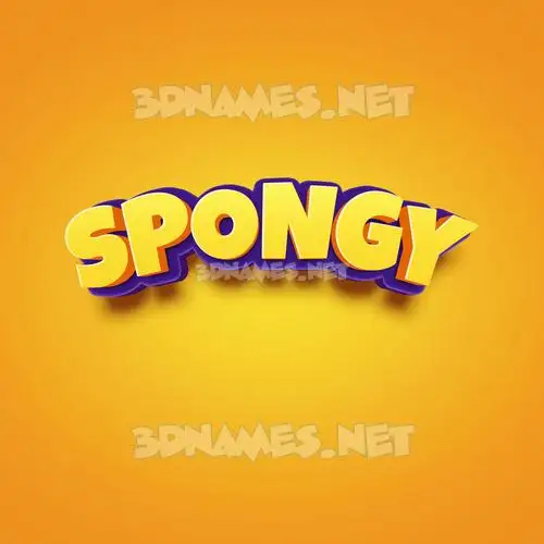 spongy in Orange Toon style - 3D name wallpaper spongy in Orange Toon style - 3D name wallpaper