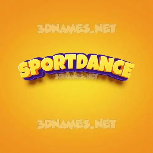 sportdance in Orange Toon style - 3D name wallpaper sportdance in Orange Toon style - 3D name wallpaper