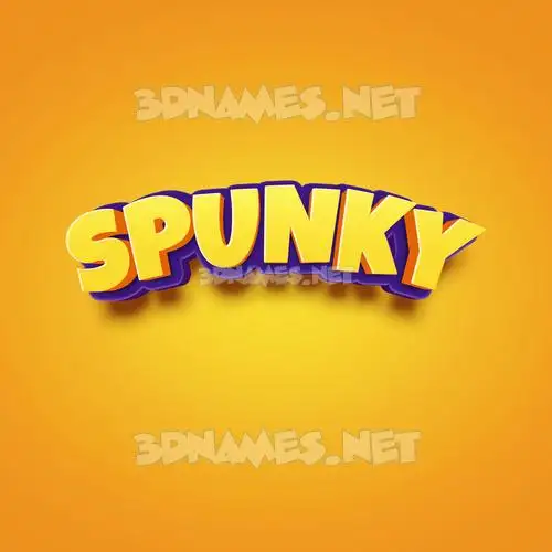 spunky in Orange Toon style - 3D name wallpaper spunky in Orange Toon style - 3D name wallpaper