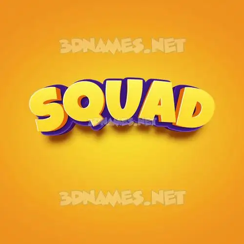 squad in Orange Toon style - 3D name wallpaper