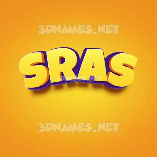 sras in Orange Toon style - 3D name wallpaper sras in Orange Toon style - 3D name wallpaper