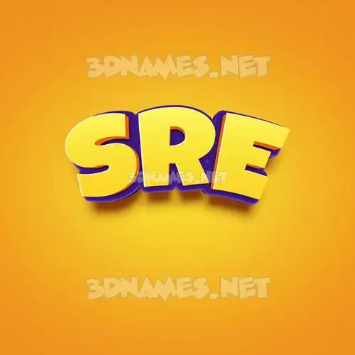 sre in Orange Toon style - 3D name wallpaper sre in Orange Toon style - 3D name wallpaper
