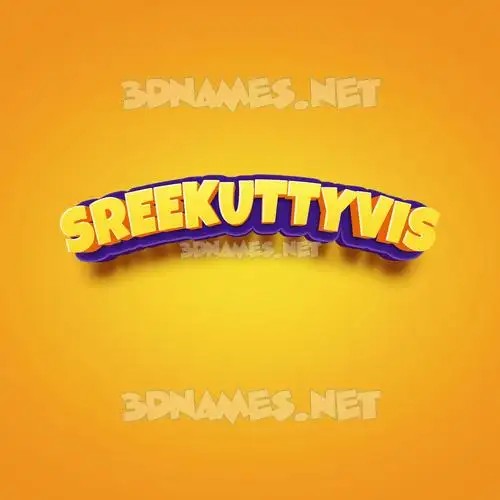 sreekuttyvis in Orange Toon style - 3D name wallpaper sreekuttyvis in Orange Toon style - 3D name wallpaper