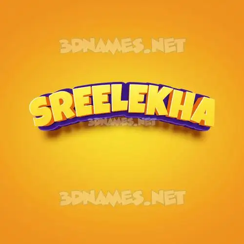 sreelekha in Orange Toon style - 3D name wallpaper sreelekha in Orange Toon style - 3D name wallpaper