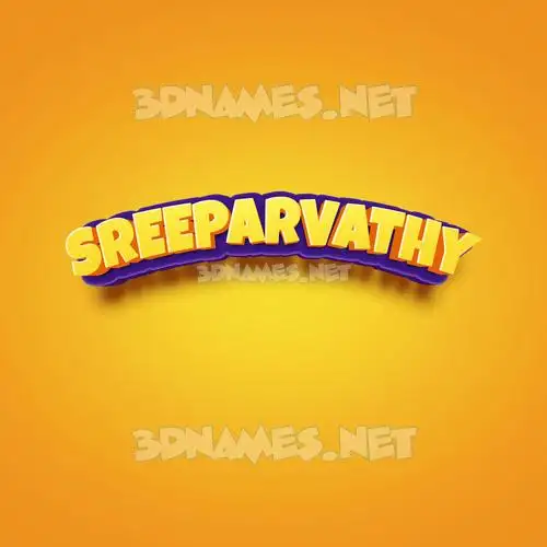 sreeparvathy in Orange Toon style - 3D name wallpaper sreeparvathy in Orange Toon style - 3D name wallpaper