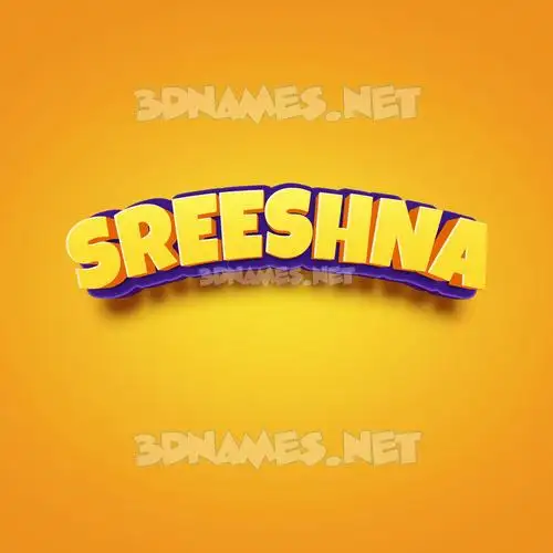 sreeshna in Orange Toon style - 3D name wallpaper sreeshna in Orange Toon style - 3D name wallpaper