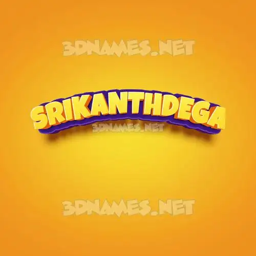 srikanthdega in Orange Toon style - 3D name wallpaper srikanthdega in Orange Toon style - 3D name wallpaper