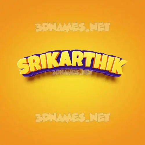 srikarthik in Orange Toon style - 3D name wallpaper srikarthik in Orange Toon style - 3D name wallpaper