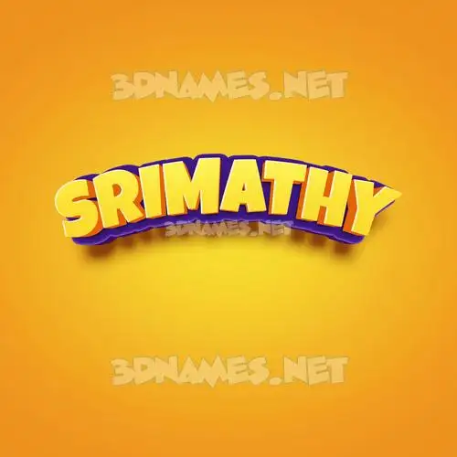 srimathy in Orange Toon style - 3D name wallpaper