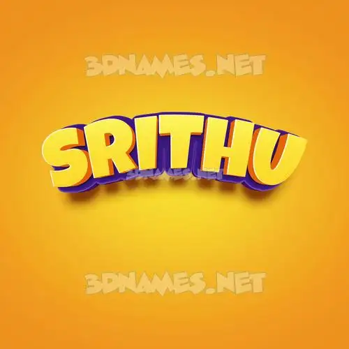 srithu in Orange Toon style - 3D name wallpaper srithu in Orange Toon style - 3D name wallpaper