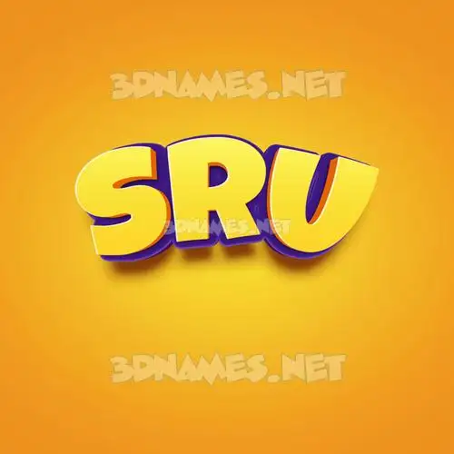 sru in Orange Toon style - 3D name wallpaper sru in Orange Toon style - 3D name wallpaper