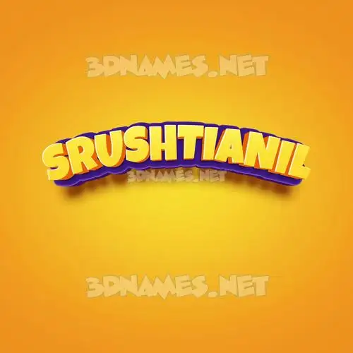 srushtianil in Orange Toon style - 3D name wallpaper srushtianil in Orange Toon style - 3D name wallpaper