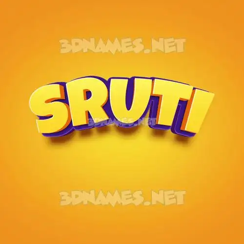 sruti in Orange Toon style - 3D name wallpaper sruti in Orange Toon style - 3D name wallpaper