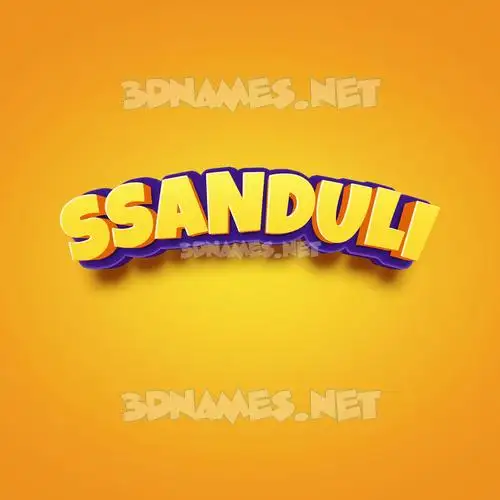 ssanduli in Orange Toon style - 3D name wallpaper ssanduli in Orange Toon style - 3D name wallpaper