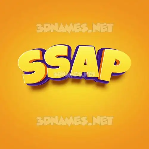ssap in Orange Toon style - 3D name wallpaper ssap in Orange Toon style - 3D name wallpaper
