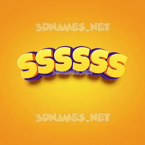 ssssss in Orange Toon style - 3D name wallpaper