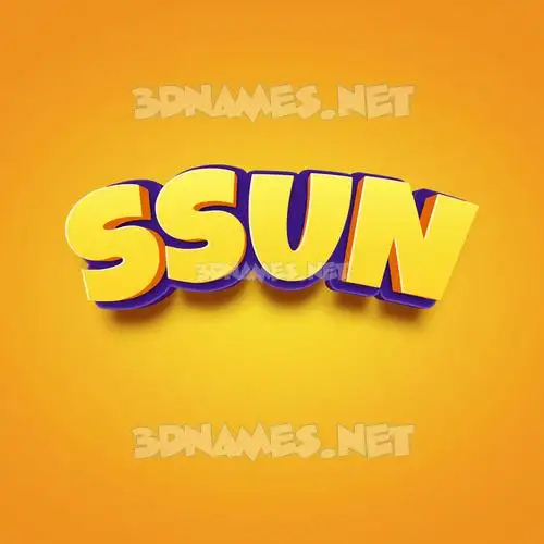 ssun in Orange Toon style - 3D name wallpaper ssun in Orange Toon style - 3D name wallpaper