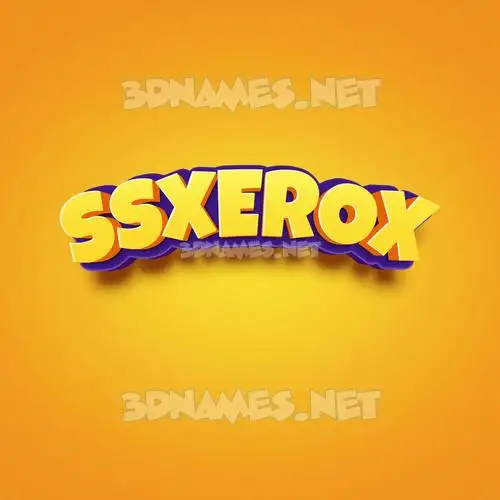 ssxerox in Orange Toon style - 3D name wallpaper