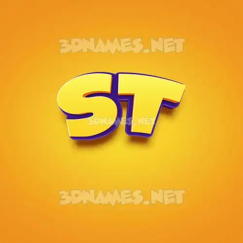 st in Orange Toon style - 3D name wallpaper st in Orange Toon style - 3D name wallpaper