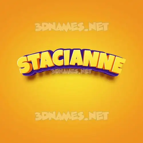 stacianne in Orange Toon style - 3D name wallpaper